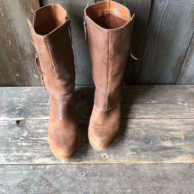 Women's Boots Side Zip Seam Detailing