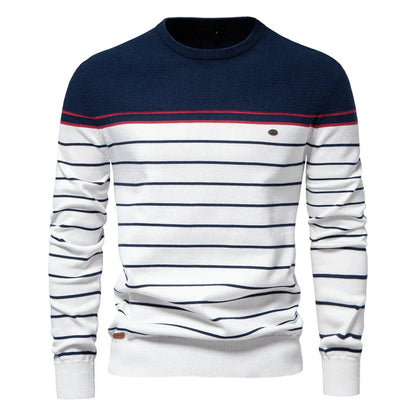 Classic Men's Horizontal Stripe Pullover - VibreMode