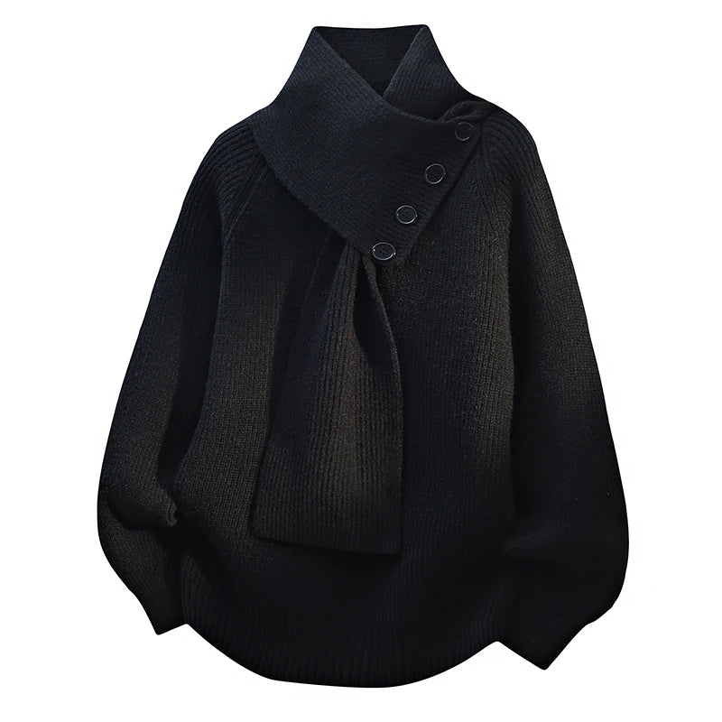 Women's Sweater Scarf Neckline
