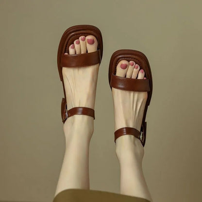 Women's Slip-On Buckle Sandals - VibreMode