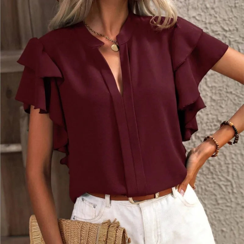 Women's Ruffle Sleeve Blouse