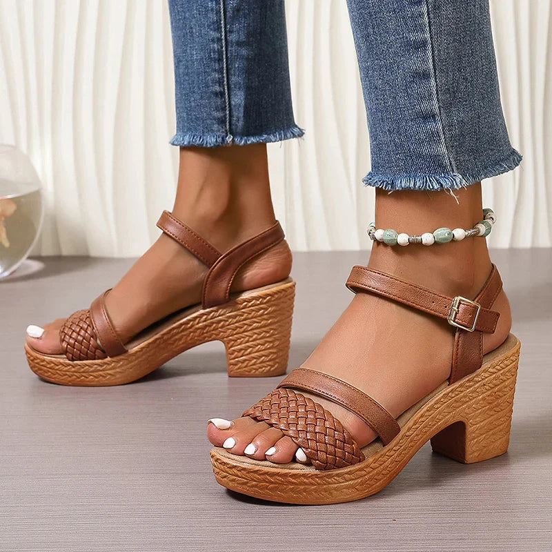 Purple Women's High Heel Summer Sandals