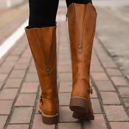 Ladies High Heel Long Zip Boots