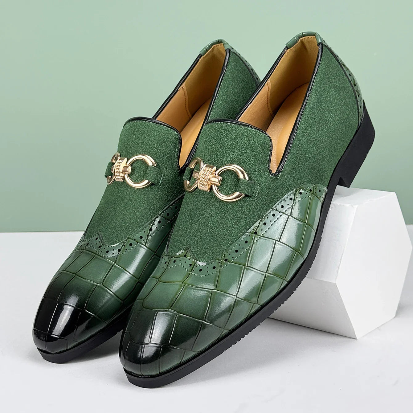 Real Leather Slip On Shoes
