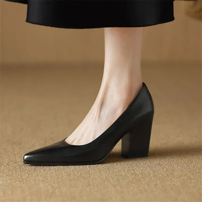 Venetia Women's Pointed Toe Block Heel Pumps