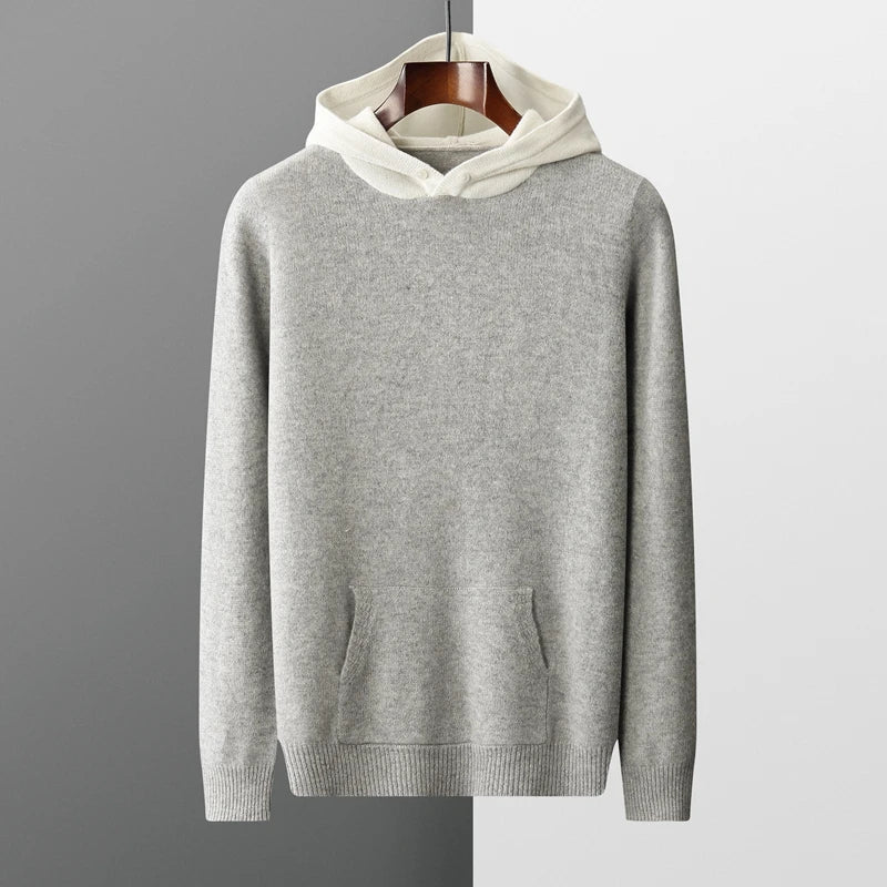 Luxury Pure Cashmere Hooded Sweater - VibreMode