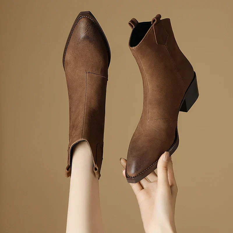 Women's Ankle Boots Block Heel Design - VibreMode