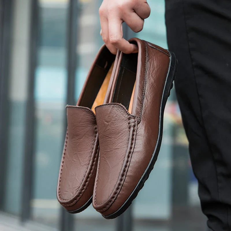 Men's Real Leather Slip On Shoes