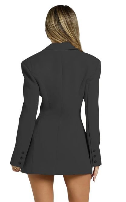Women's Cinched Waist Blazer Dress