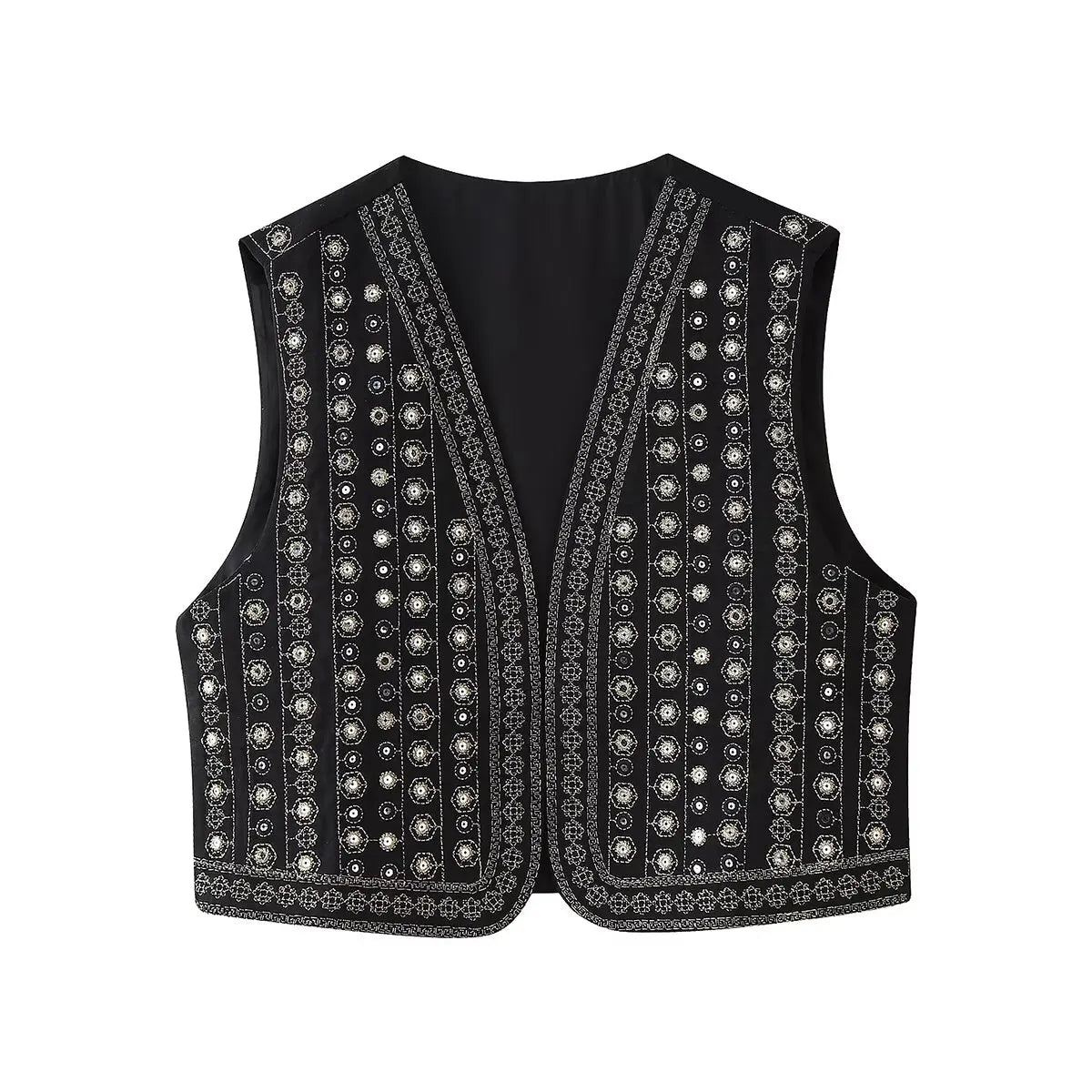 Women's Embellished Boho Vest - VibreMode