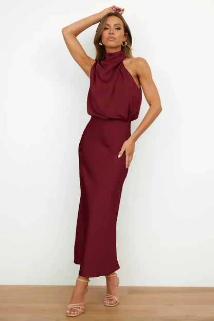Elegant Women's Halter Evening Dress