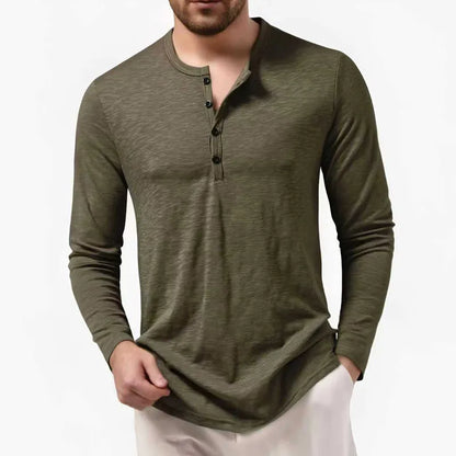 Women's Long Sleeve Henley Shirt - VibreMode