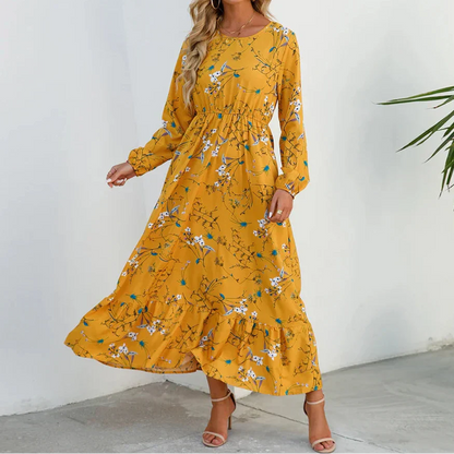 Women's Long Sleeve Maxi Floral Summer Dress