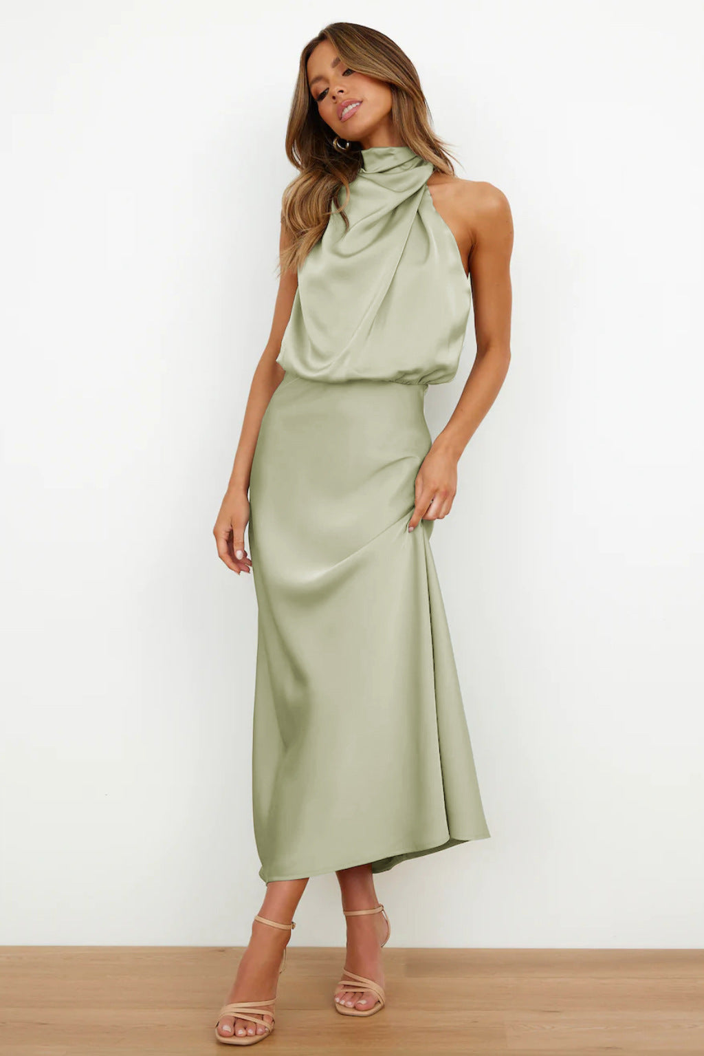 Elegant Women's Halter Evening Dress