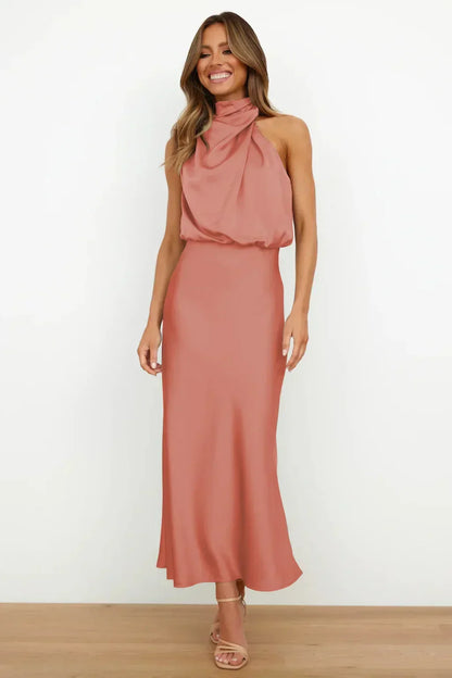 Elegant Women's Halter Evening Dress