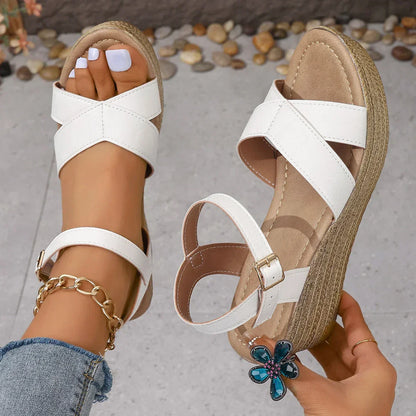 Women's Wedge Sandals Brown