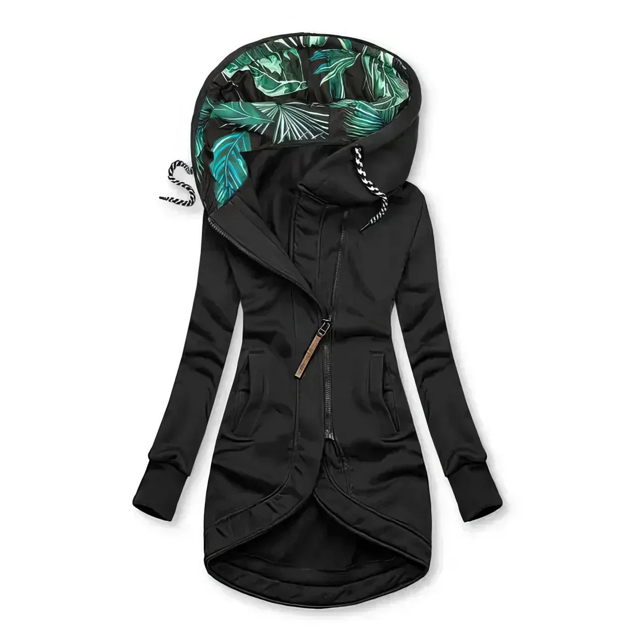 Women's Asymmetrical Hooded Jacket - VibreMode