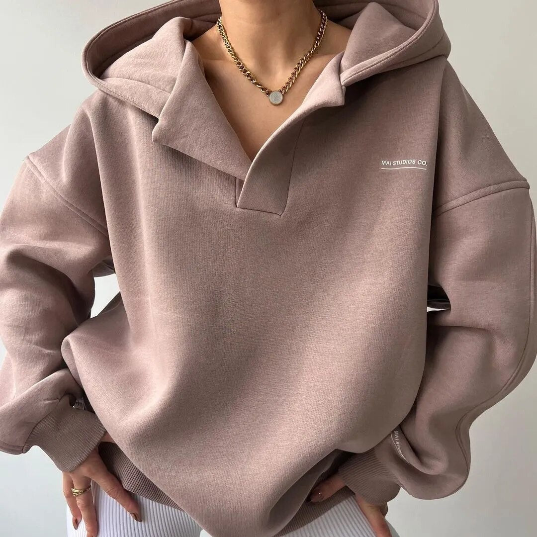 Women's Oversized V-Neck Sweater