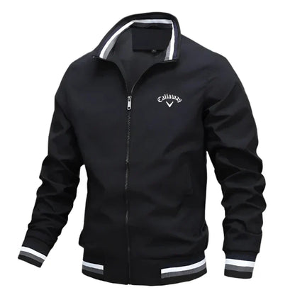 Relaxed Fit Zip Up Golf Jacket