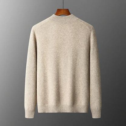 Men's Zip Front Cardigan Ribbed Collar