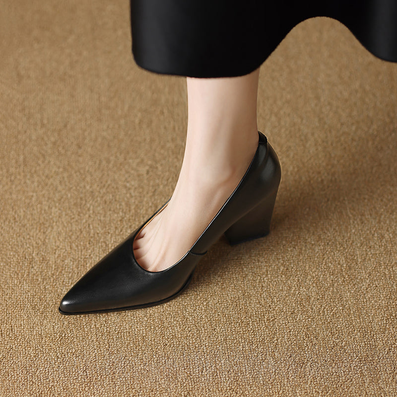 Elegant Women's High Heel Pumps Pointed Toe Office Shoes
