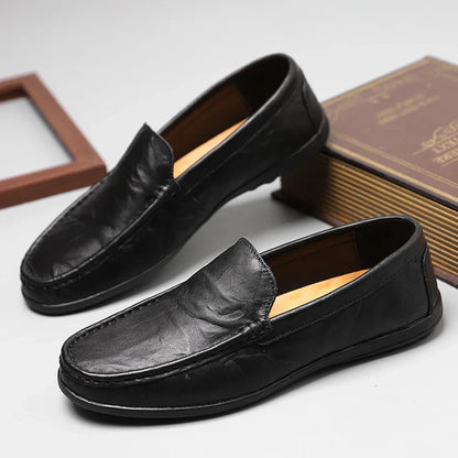 Men's Real Leather Slip On Shoes