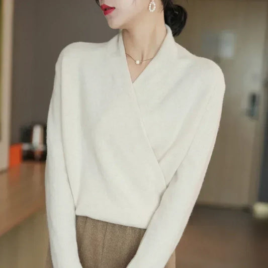 Donna | Ladies Lightweight Crew Neck Sweater Top - VibreMode