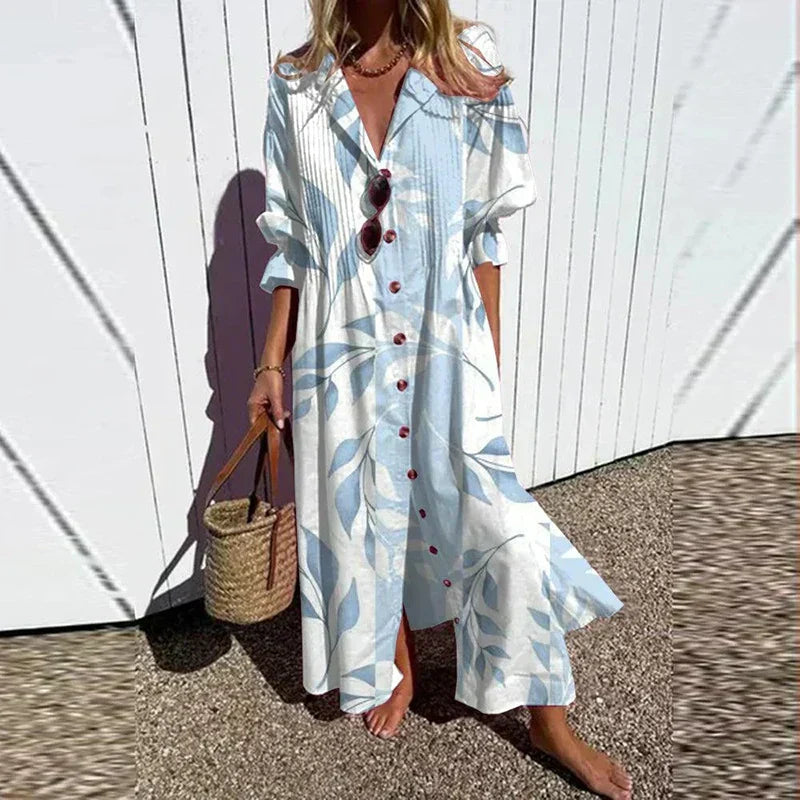 Women's Long Sleeve Floral Dress
