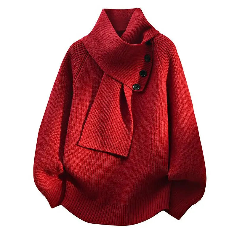 Women's Cozy Sweater Scarf Neck