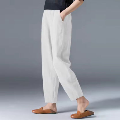 Women's Summer Trousers Elasticated Waistband