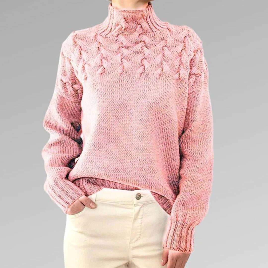 Women's Lightweight Knit Sweater With Collar