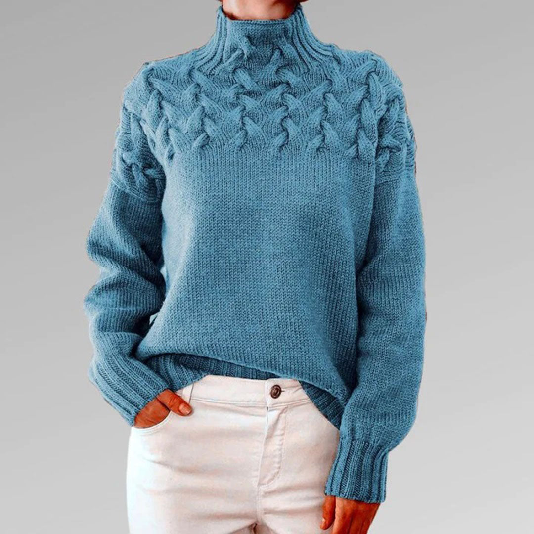 Women's Lightweight Knit Sweater With Collar