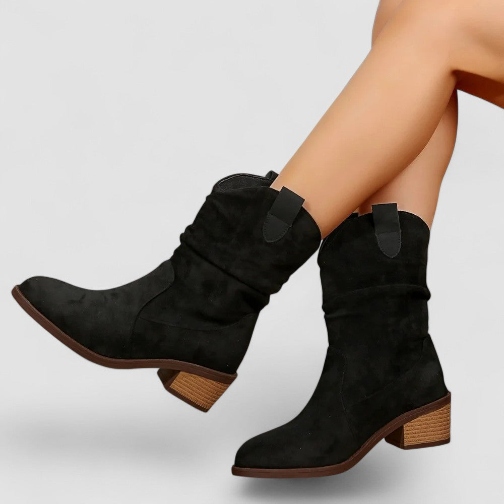 Women's Mid-Calf Block Heel Boots
