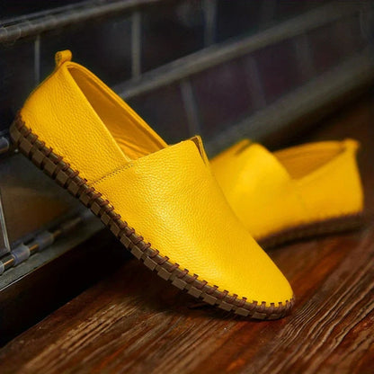 Men's Slip On Loafers Matte Genuine Leather