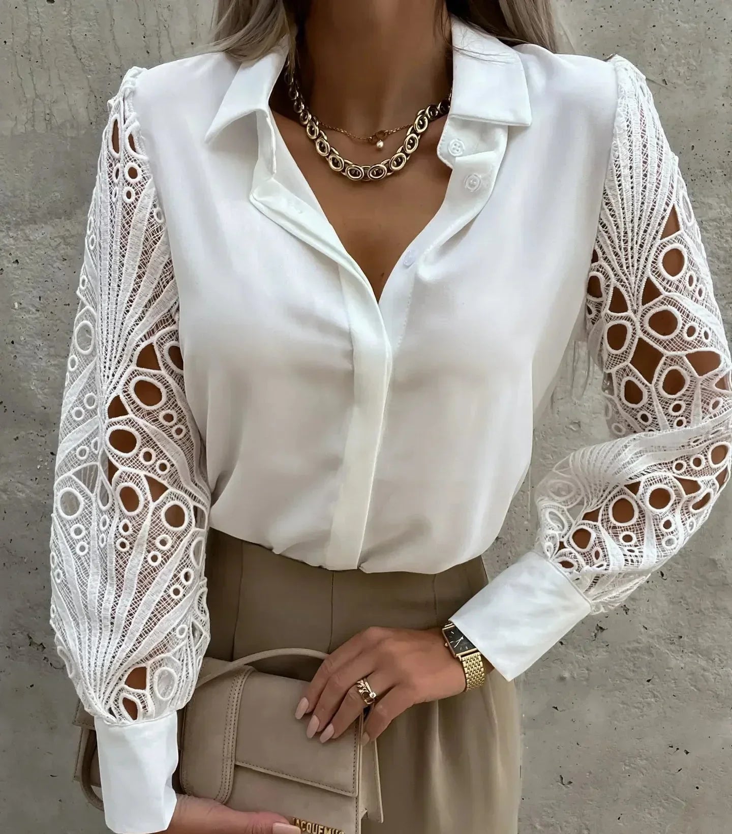 Women's Classic Collar Blouse Shirt - VibreMode