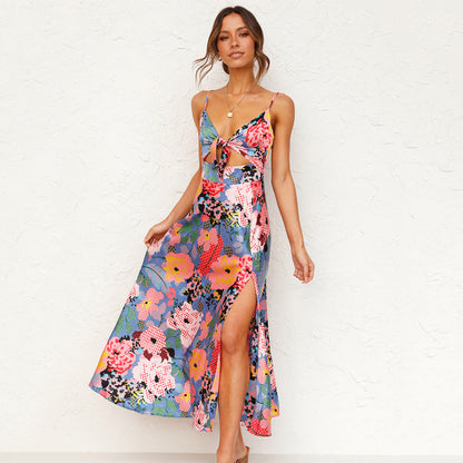 Beautiful Floral Floor Length Wedding Guest Dress