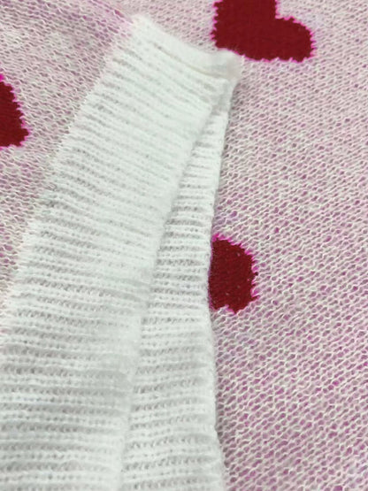 Women's Graphic Heart Pattern Sweater