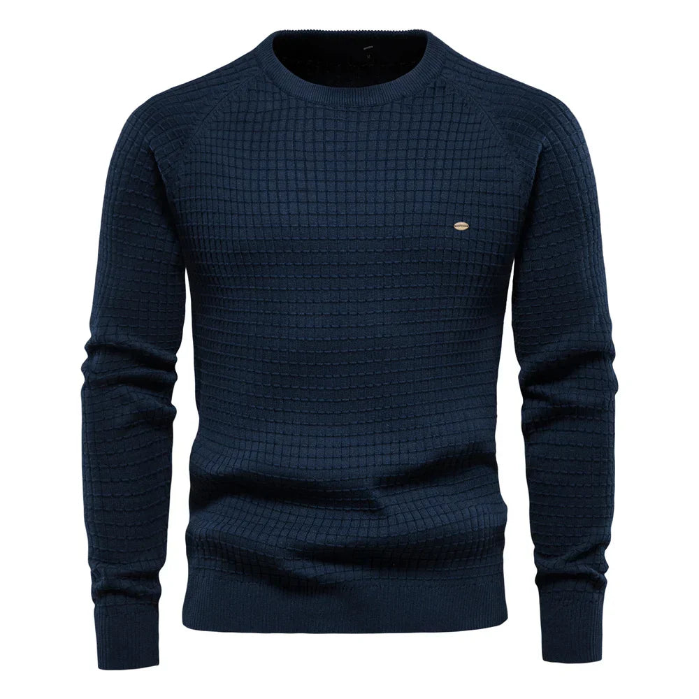 Men's Grid Pattern Sweater