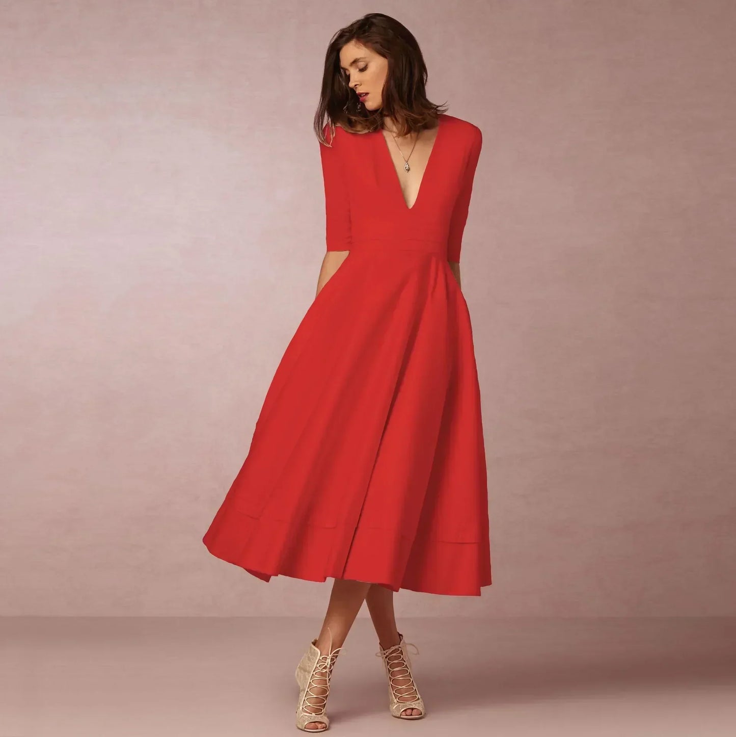 Valerisse | Ladies Stylish Flowy Mid Dress