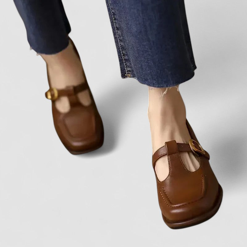 Women's Mary Jane Low Block Heel Shoes