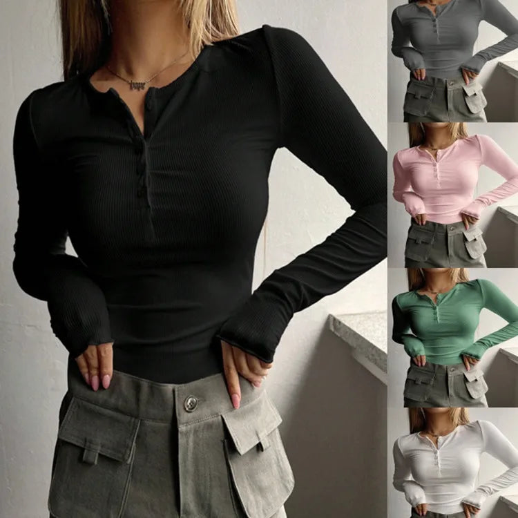 Women's Aurelia Ribbed Henley Summer