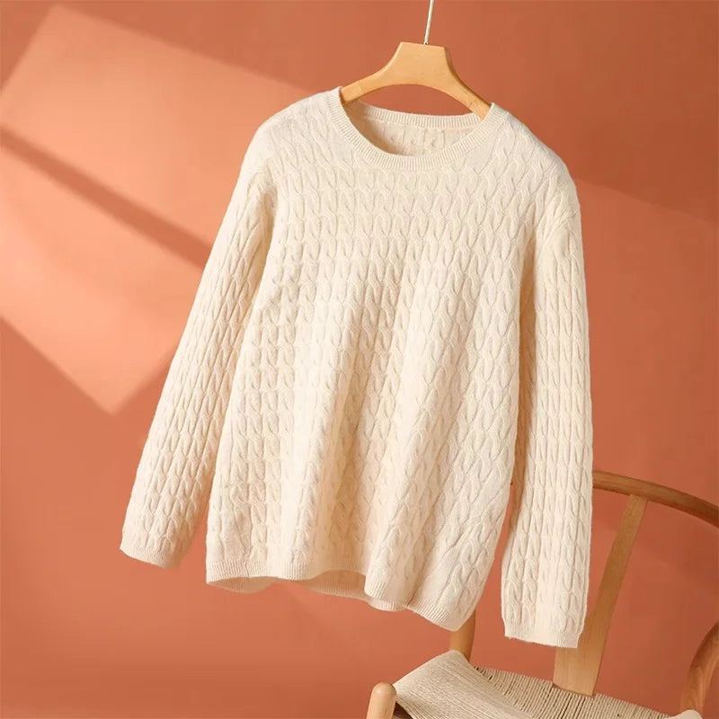 Women's Textured Pattern Sweater - VibreMode