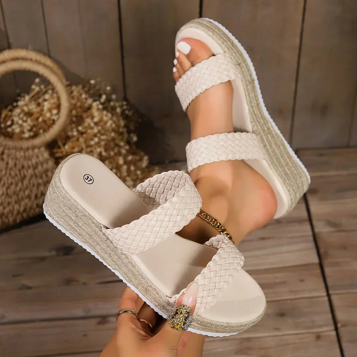 Elle | Ladies Comfortable Espadrille Flat Shoes