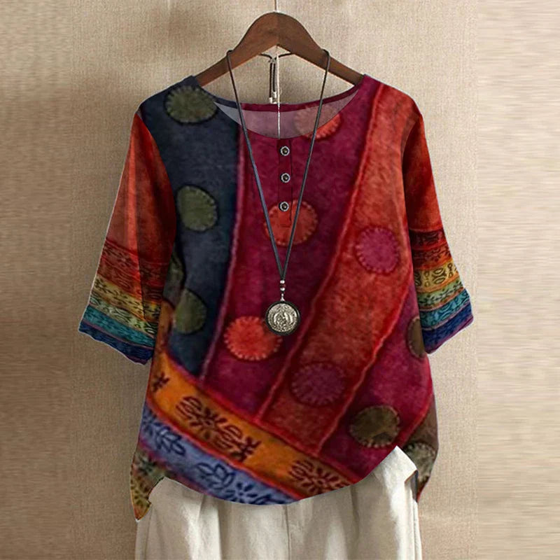 Women's Floral Print Blouse Soft