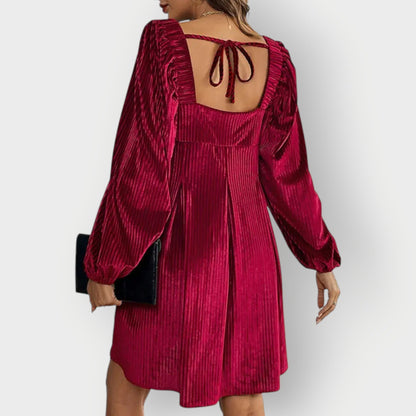 Women's Backless Velvet Dress