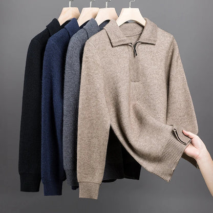Cashmere Quarter Zip Sweater