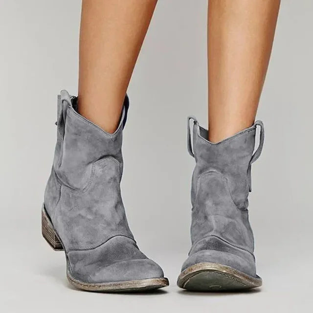 Rugged Cowboy Ankle Boots