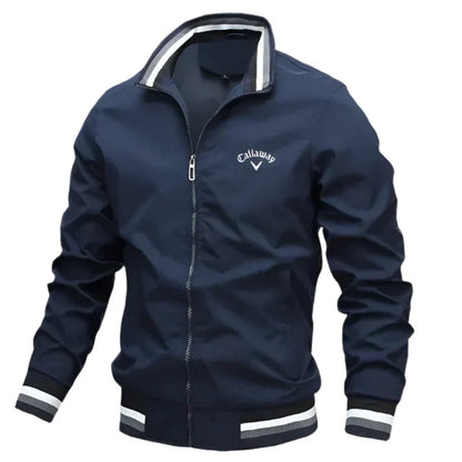 Relaxed Fit Zip Up Golf Jacket - VibreMode
