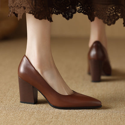 Venetia Women's Pointed Toe Block Heel Pumps