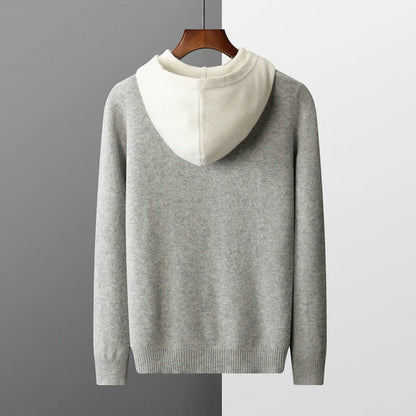Luxury Pure Cashmere Hooded Sweater